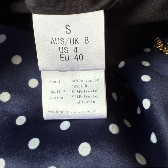 Bronx & Banco MonicaBlue Sheath Dress w/ Bishop Sleeves Size Small - Picture 5 of 6